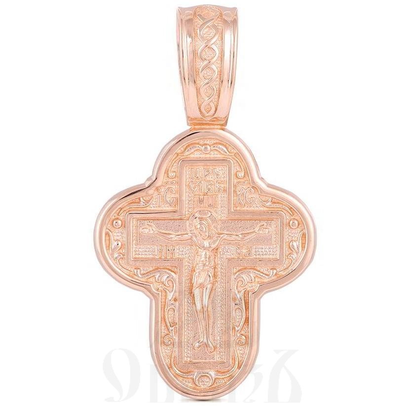 золотой крест с молитвой "честному кресту" 585 проба красного цвета (арт. 40228)