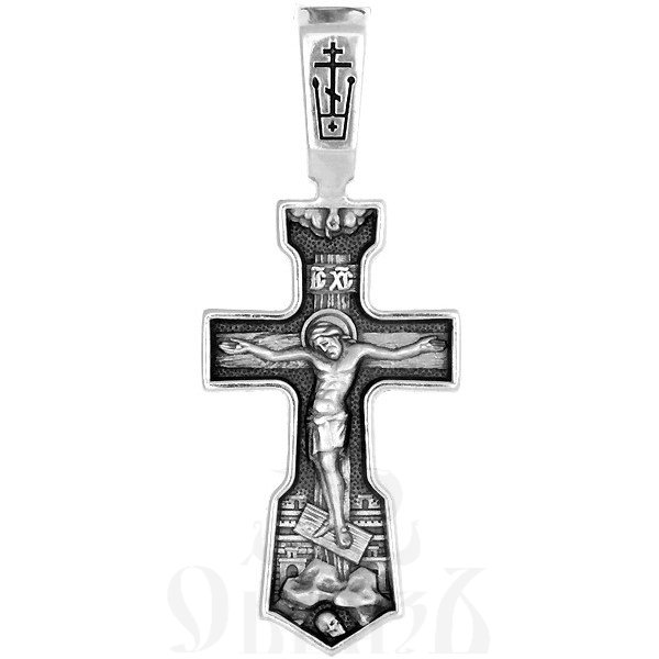 крест «распятие. тропарь «спаси, господи, люди твоя», серебро 925 проба (арт. 101.492)