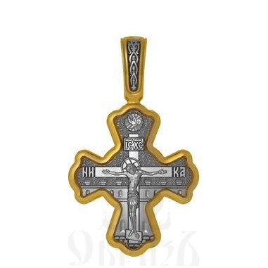 крест святая мученица александра римская, серебро 925 проба с золочением (арт. 04.001)