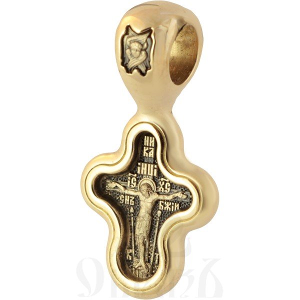 крест с молитвой «господи, спаси и сохрани», золото 585 проба желтое (арт. 201.505)