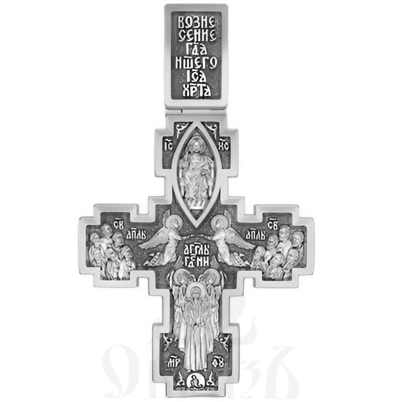 крест вознесение господне, серебро 925 проба с родированием (арт. 17.039р)